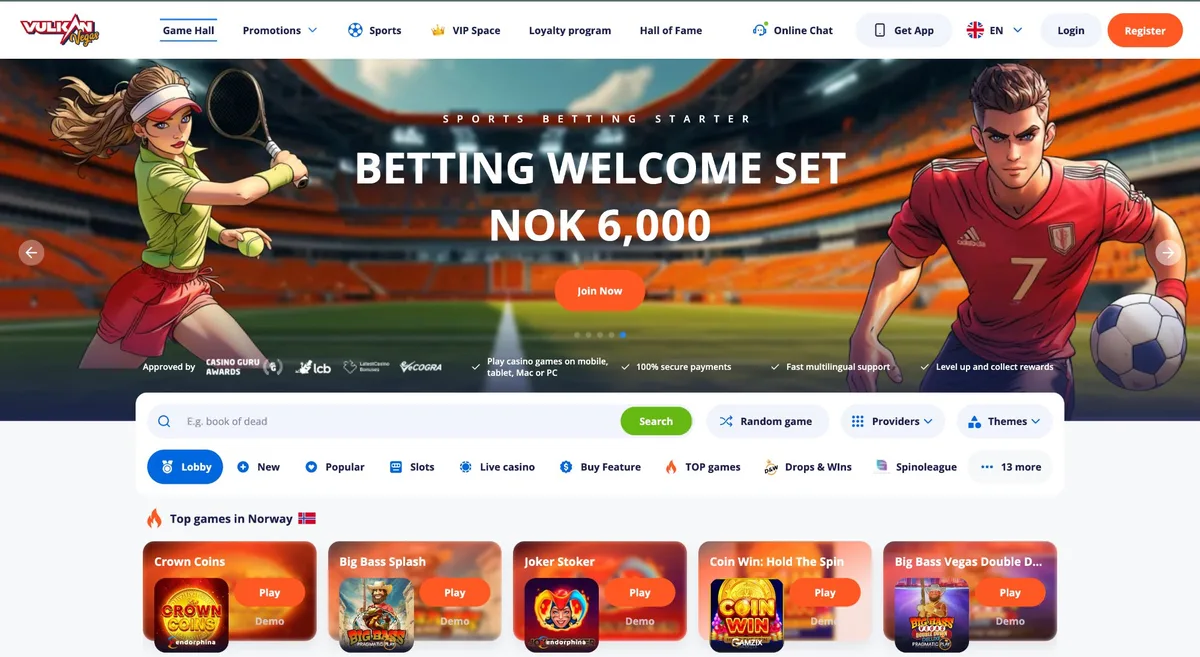 Vulkan Vegas norsk spillerguide – sportsbetting sportsbonus NOK